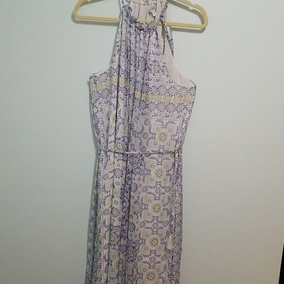 Joie silk, blue printed sleeveless maxi dress. Size XL. - Picture 4 of 4